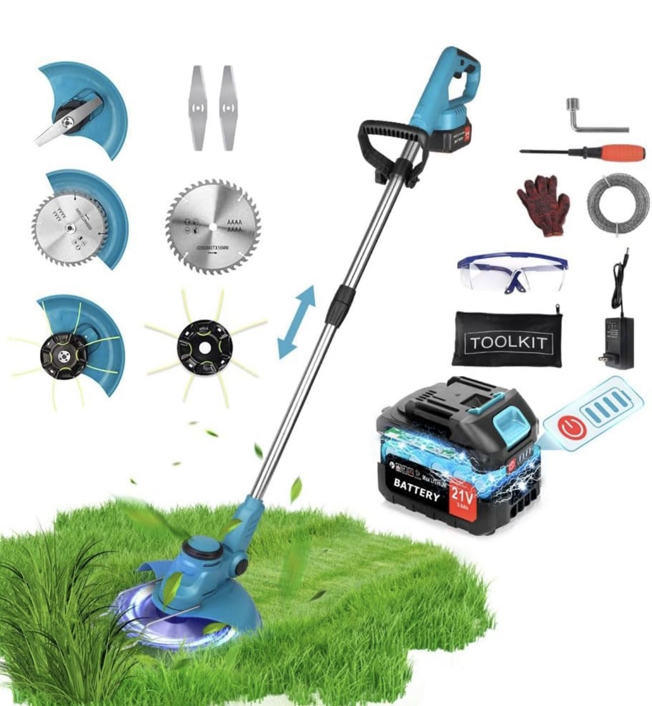 3000mAh Grass Trimmer Cordless