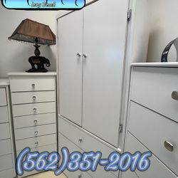 White Tall Closet With Diamond Wardrobe Ropero 