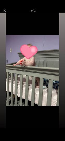 Crib and wardrobe