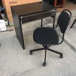 Black Home Office Desk And Chair