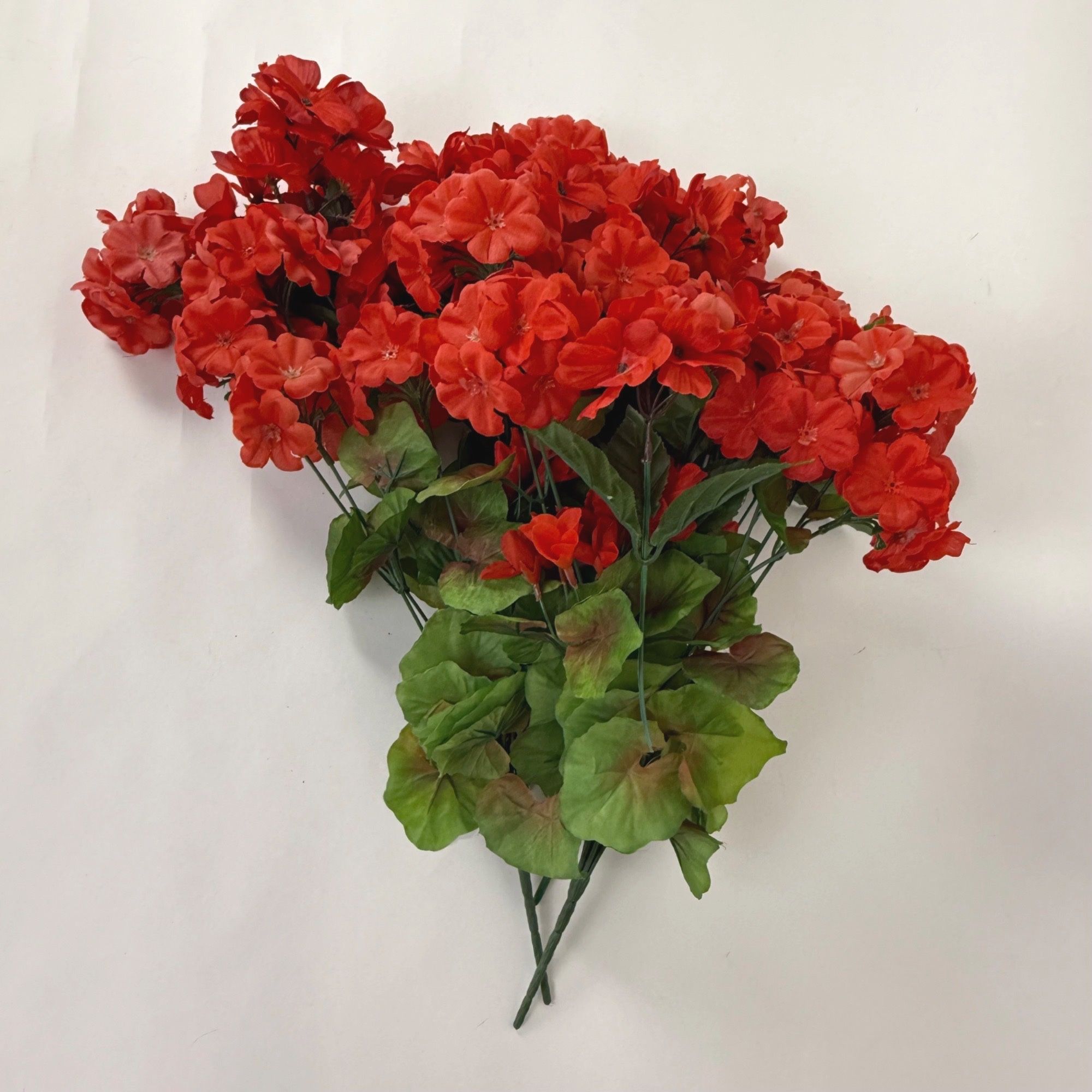 Red Geraniums Artificial Silk Flowers