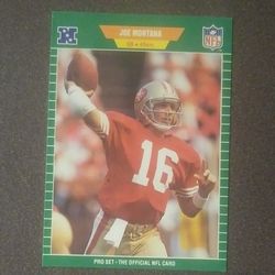 1989 Pro Set Joe Montana San Francisco 49ers #381 HOF Hall Of Fame Football Card NFL Vintage Collectible Pro Professional