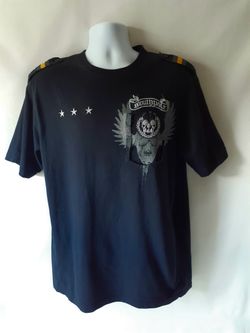 Southpole men's black short sleeve embroided graphic short sleeve t-shirt size L