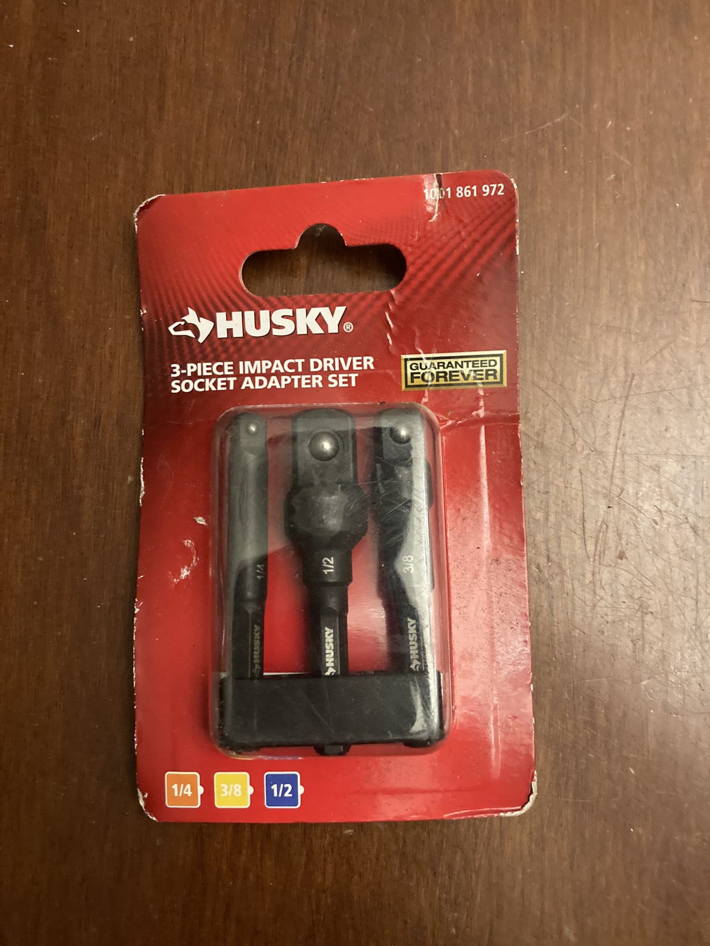 Husky 3 piece impact driver socket adapter set sale