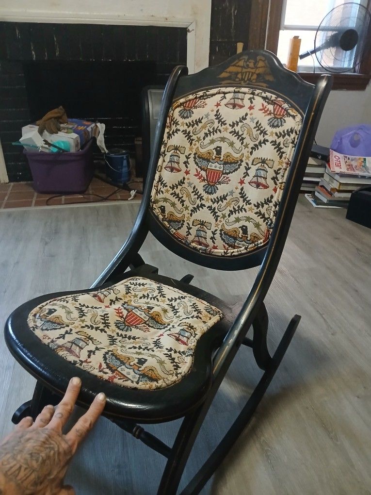 Bicentennial Wooden Rocking Chair