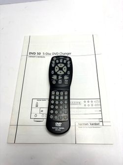 Harman Kardon DVD-50-RC Remote Control, OEM for DVD50RC, DVD50 Player W/ Manual
