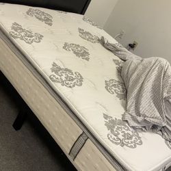 Queen Size Aalke solid Wood Bed and Pillow top mattress 