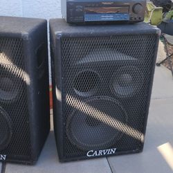 2 Speakers And Sony Amplifier 