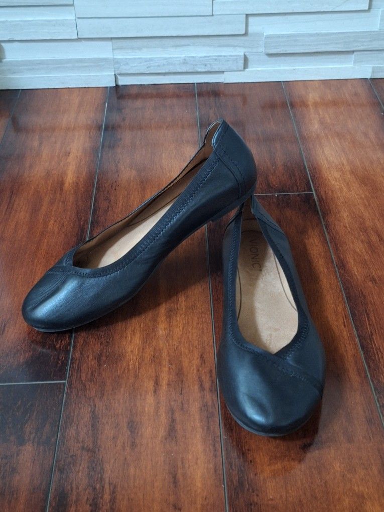 Vionic Caroll Black Ballet Flats Size 10