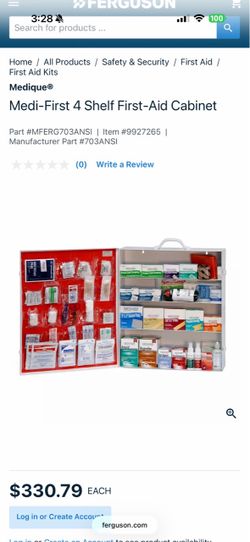 Medi-First 4 Shelf First-Aid Cabinet