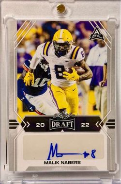 2022 Leaf Draft • Autographs • Malik Nabers • LSU Tigers Rookie • #BA-MN1