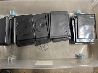 Lot of Empty Black DVD Cases 60 pieces