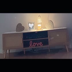 Tv stand /media Console Modern rattan 
