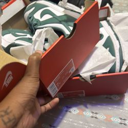 Green And White Dunks