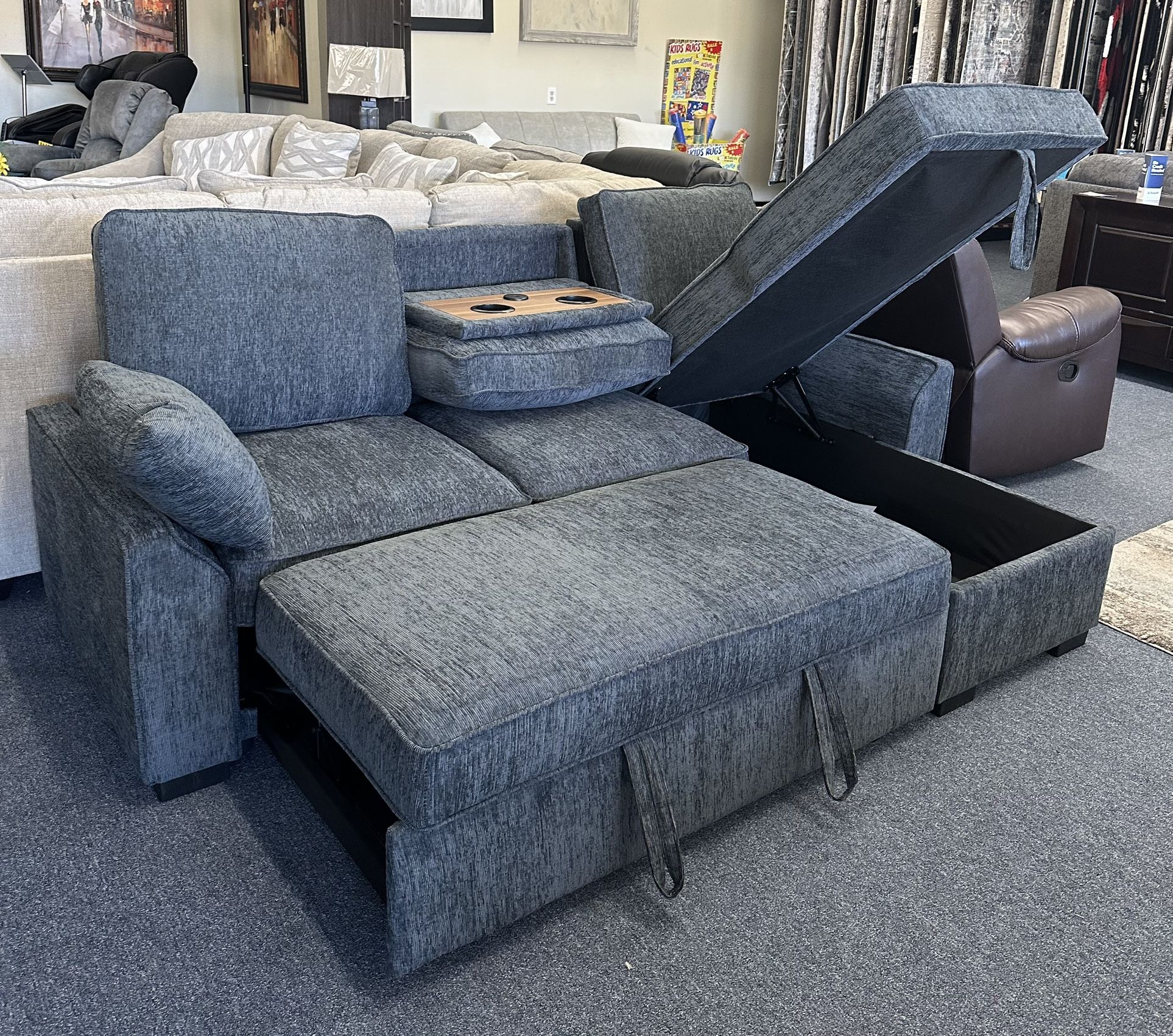 Gray Sectional Sleeper 