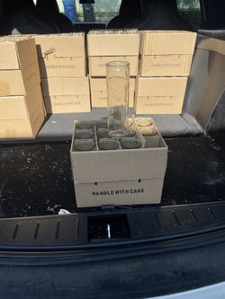 Tall Glass Candle Jars