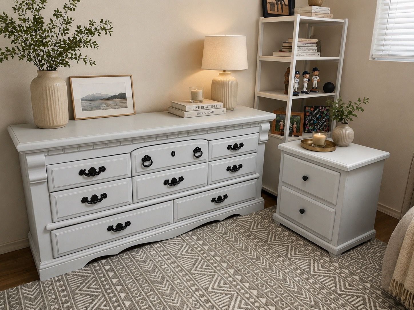 Matching Gray Dresser + Nighstand