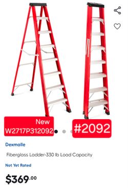 ✨️ Dexmalle Fiberglass Ladder-330 lb Load Capacity #2092