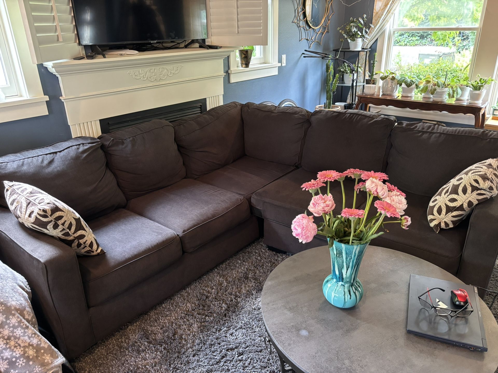 Dark Grey Sectional Couch