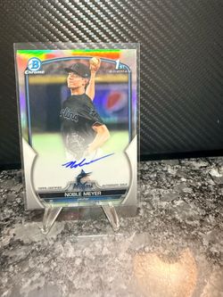 Noble Meyer Bowman Chrome 1st Auto Marlins