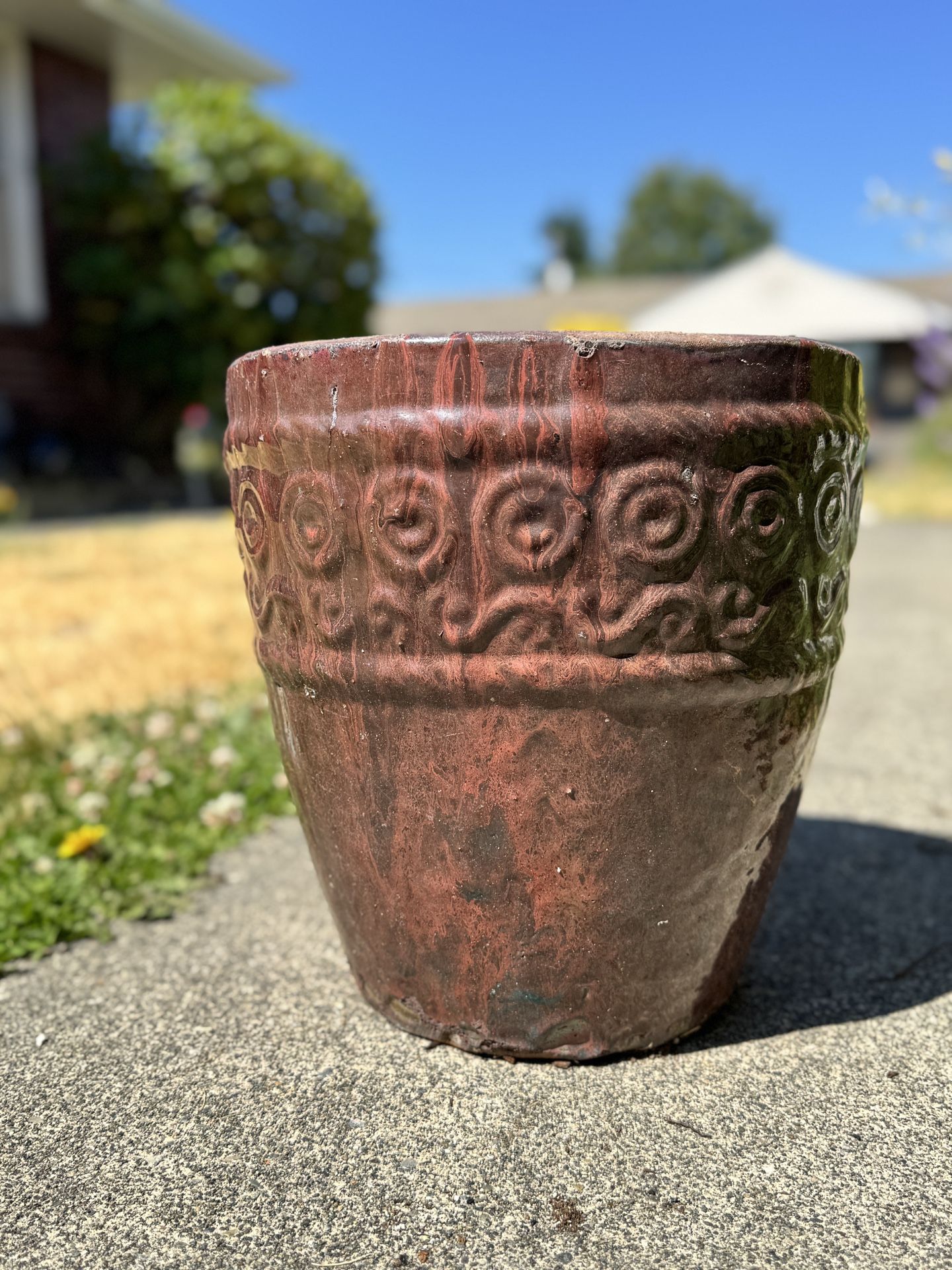 Large Glazed Ceramic Flowerpot Garden Planter