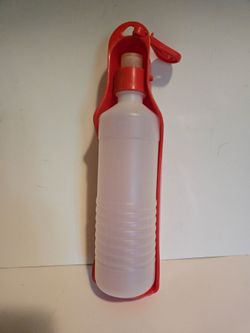 Portable Pet Dog Cat Water Dispenser Bottle w/Bowl