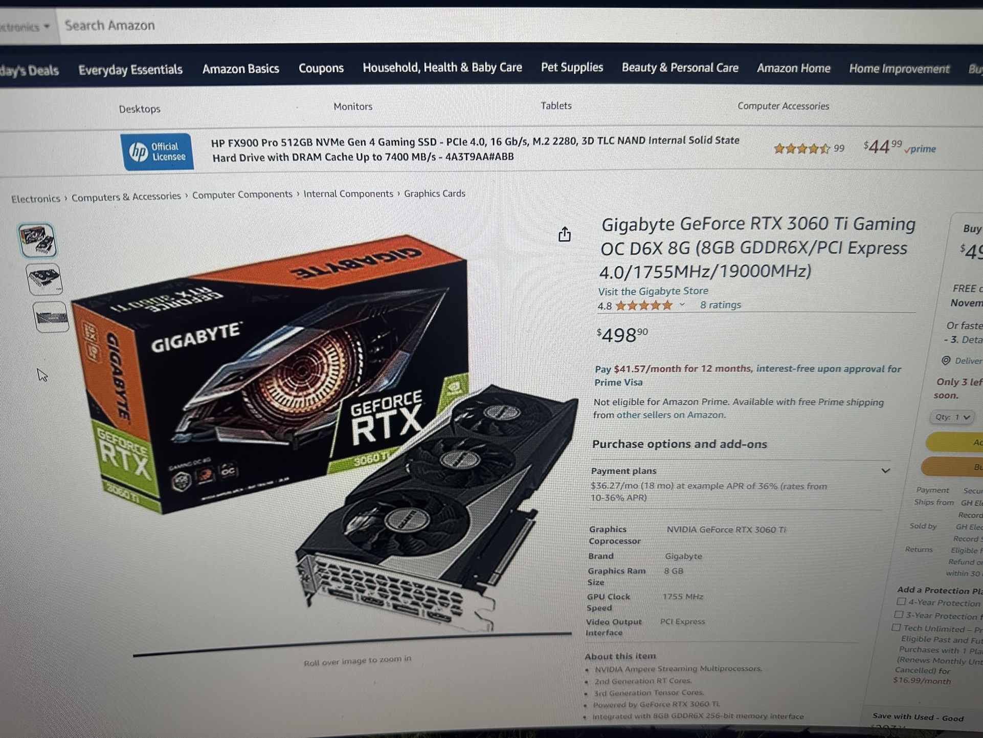 GIGABYTE GeForce RTX 3060Ti
