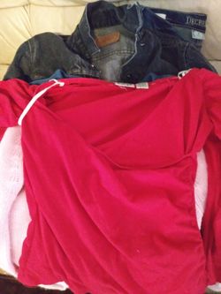 Blue jeans sweaters and cocktail dress