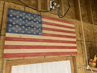 U.S. Rustic Flag 19 X 37