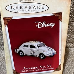 Herbie The Love Bug Amazing No. 53 HALLMARK Keepsake Ornament Walt Disney's 2004