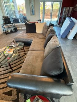 Sofa w lounger- perfect condition