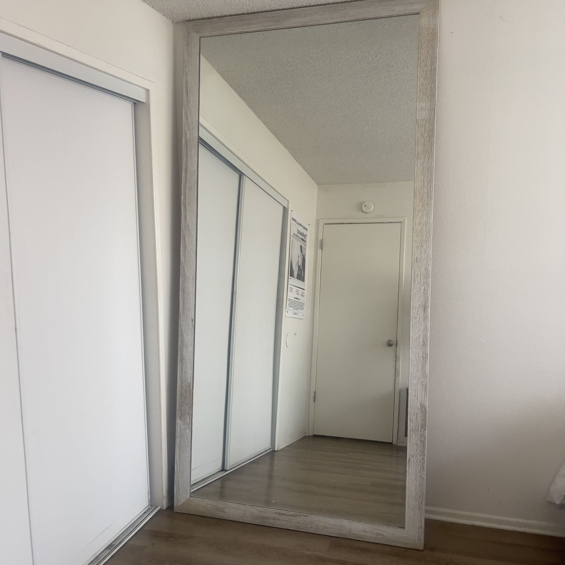 8ft Tall Floor Mirror White Wood Frame Modern Farmhouse Style