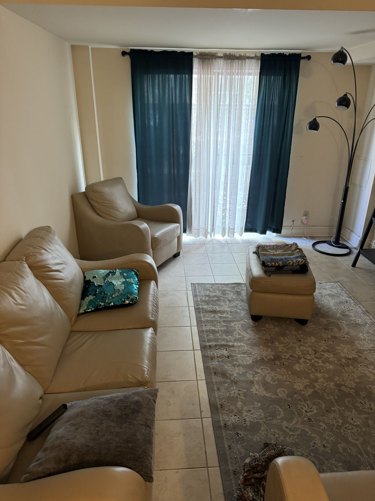 3 Piece Leather Sofa Set
