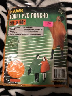 Adult poncho 50x80