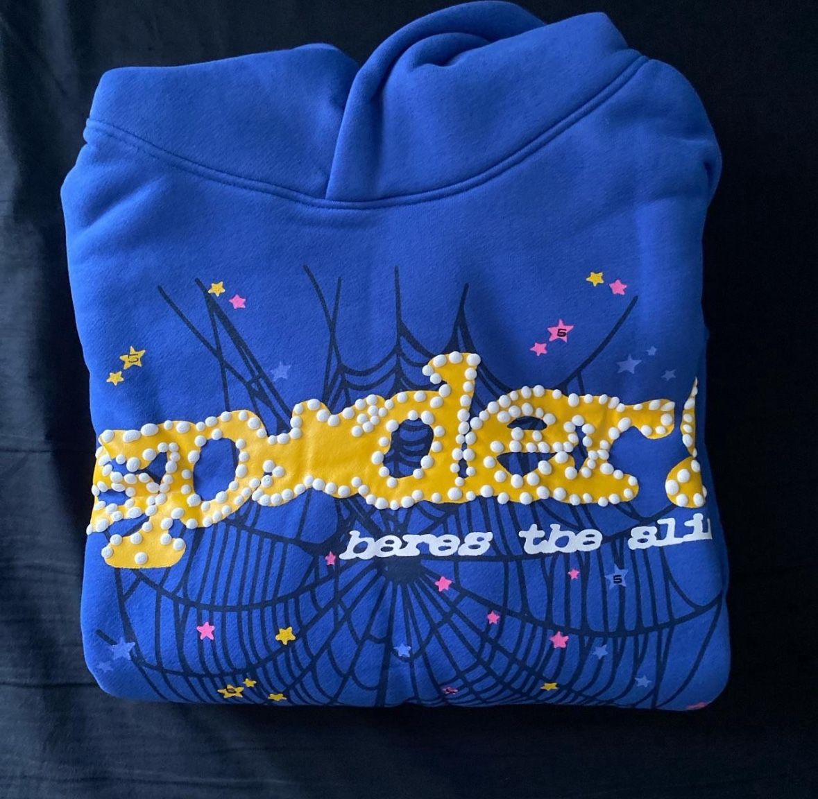 Marina Blue Sp5der hoodie
