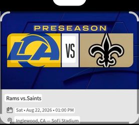 4 Tickets to Rams vs. Saints Preseason 8/22/26