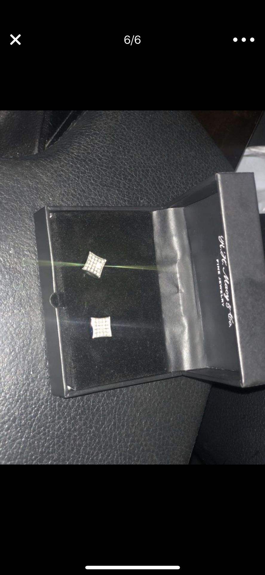 Diamond earrings *Brand New* with original tags and box
