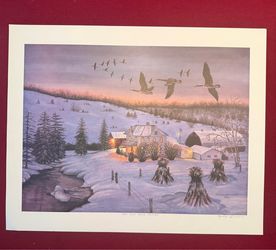 Hand- signed Merlyn Bergeson Print “The Old Home Place” (1990) - 16x20