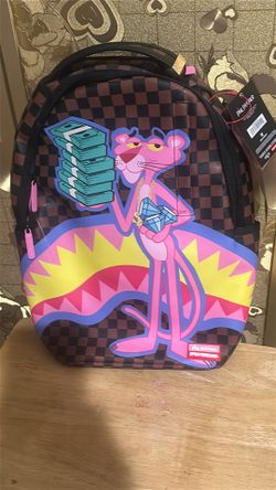 Sprayground Limited Edition Pink Panther Checkered Backpack Multicolor