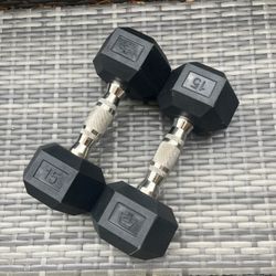 15lb Pair Of Dumbbells 