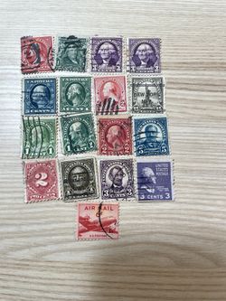 Vintage US Postage Stamps Collection Lot of 17 