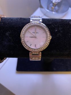 Silver Fossil Watch 