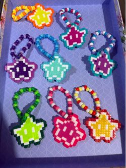 Star perler kandi bracelets raves festivals