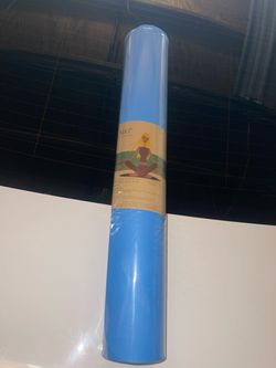 Blue Yoga Mat Rolled New
