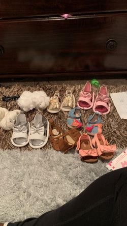 Little girl shoes & clothes size newborn - 3months some 6-9