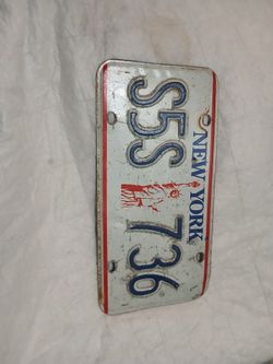 Vintage new york licensed plate
