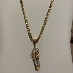 Stainless Steel Chain With St. Jude Pendant 