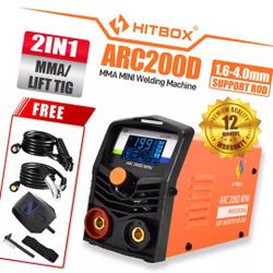 Hitbox Mini Portable Arc/tig Welder Machine  With Tig Gun And Air Line For Gas 
