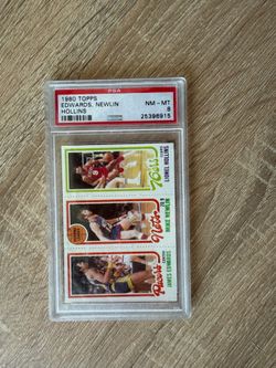 1980 Topps - EDWARDS / NEWLIN / HOLLINS - PSA 8