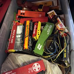 Misc Box Of Trains And Tracks